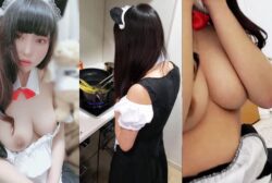 FC2PPV 1687887 [No] #Big breasts black hair maid. Gonzo diary only for two people.
