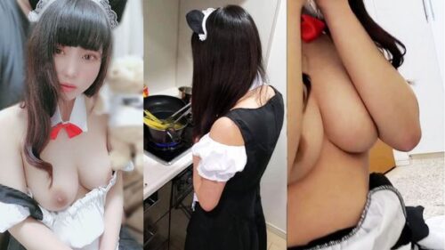 FC2PPV 1687887 [No] #Big breasts black hair maid. Gonzo diary only for two people.